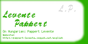 levente pappert business card